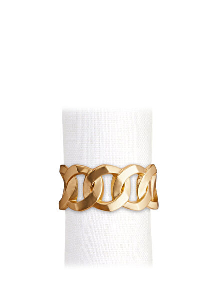 Gold Chain Shaped 4-Piece Napkin Holder