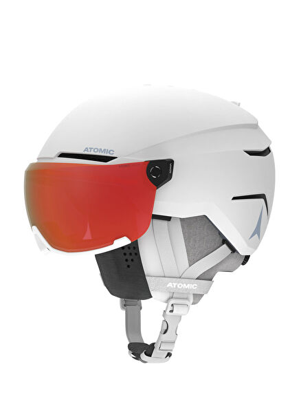Savor Visor Photo White Unisex Ski Helmet