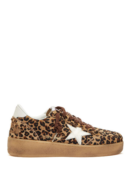 Ballstar Leopard Print Women's Leather Sneakers
