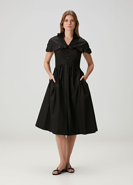Lolita Black Midi Dress