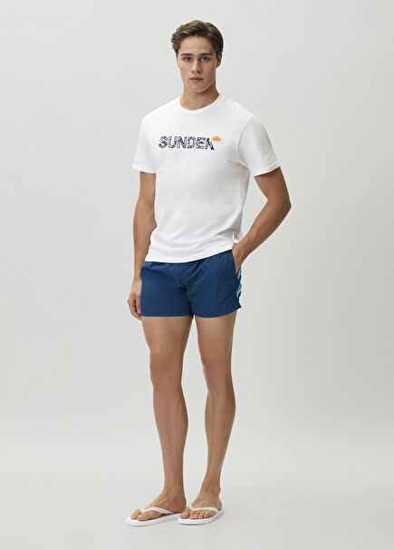 Blue Waist Corded Shorts