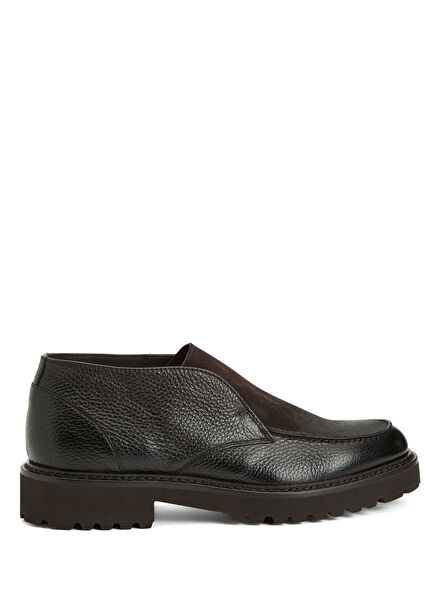 Koyu Kahverengi Erkek Deri Bot