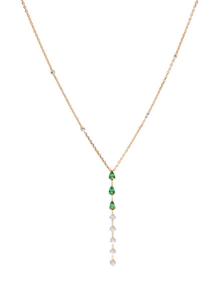 Women's Gold Necklace With Diamond Detail