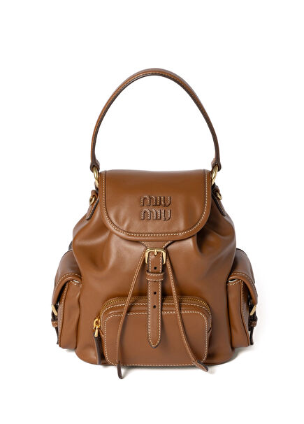 Kahverengi Deri Kadın Sırt Çantası