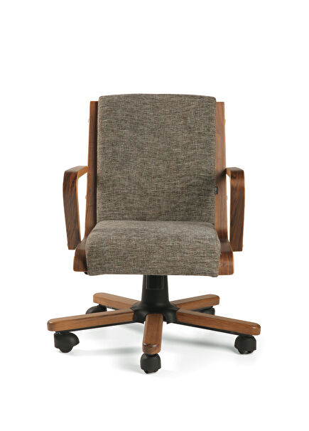 Ceviz Sofaline Gri Ofis Çalışma Sandalyesi