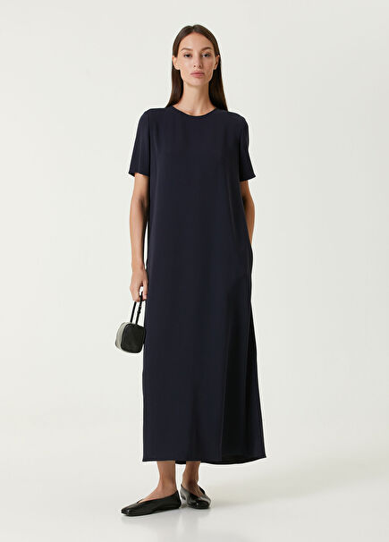 Robi Lacivert Maksi Elbise