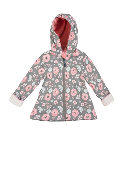Pink Floral Girl's Raincoat