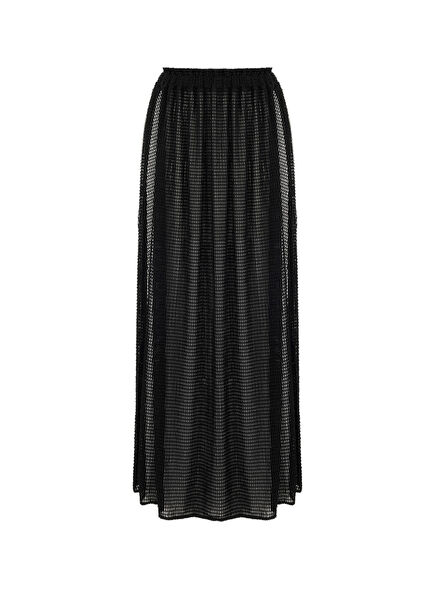 Carmen Black Mesh Slit Women's Pareo