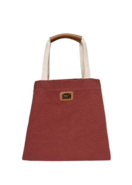 Reddish Plum Sole Tote Kanvas Kadın El Çantası 