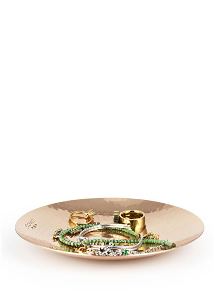 Coho Artisan Yalın Dövme Parlak Bakır Yüzük Tabağı
