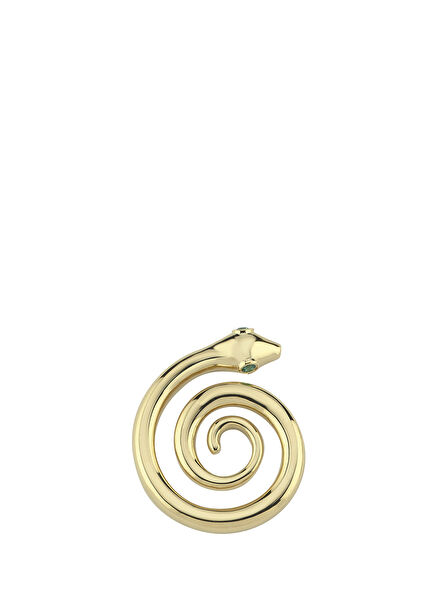 Snake Shaped Women's Single Gold Earrings