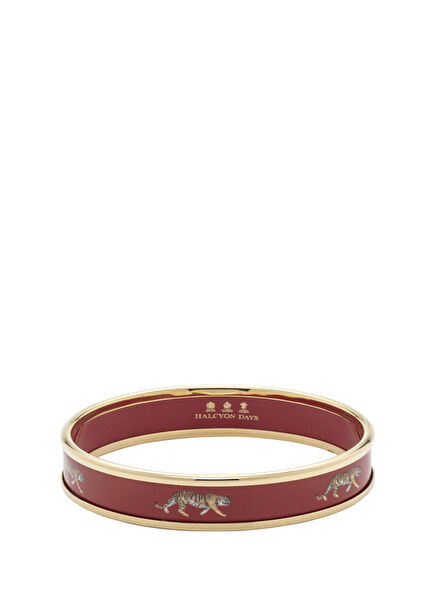 Tiger Red Gold Enamel Women's Bracelet