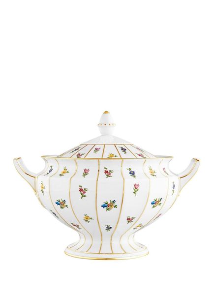 Greek Mille Fleurs Porcelain Soup Pot 21 cm