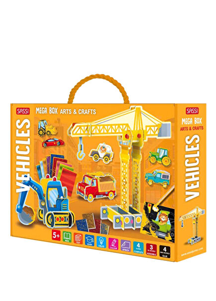 Vehicles Large Arts & Crafts Box Kids Foreign Language Board Game