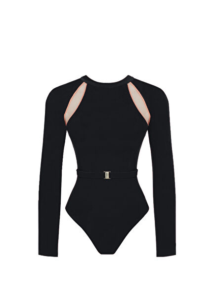 Odyssey Long Sleeve One Piece in Siyah Kadın Mayo