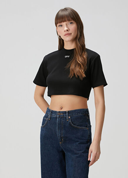 Siyah Crop T-shirt