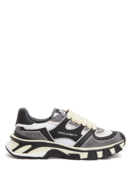 Country Road Black And White Men's Leather Sneaker