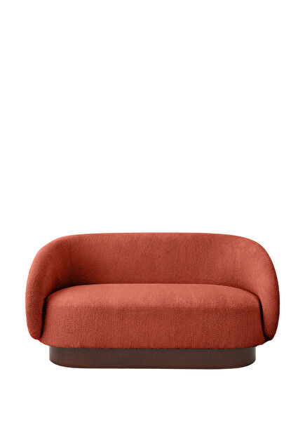 Cozy Terracotta Hand Carved Detailed Sofa