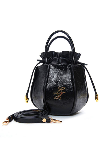 Alin Black Leather Women's Shoulder Bag