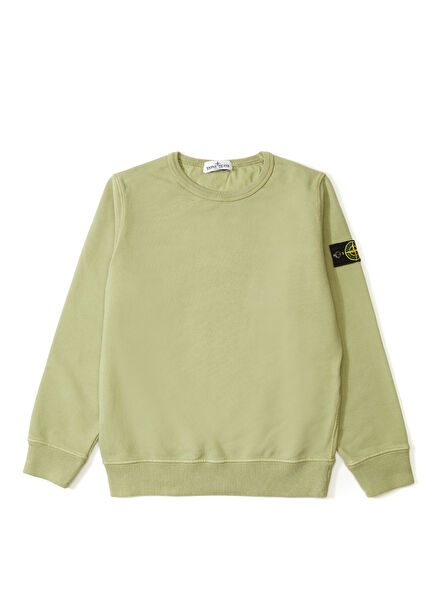 Khaki Logo Detailed Boys' Sweatshirt
