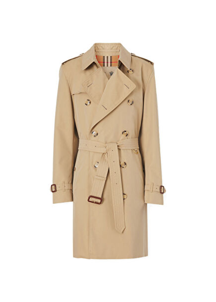 The Mid Length Kensington Heritage Beige Cotton Men's Trench Coat