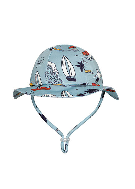 Surfing Time UV Korumalı Unisex Bebek Siperlikli Şapka