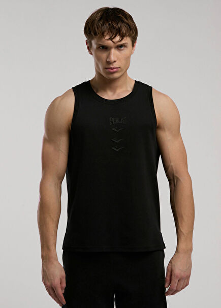 Ever Relaxed Siyah Regular Kolsuz Erkek Spor T-shirt