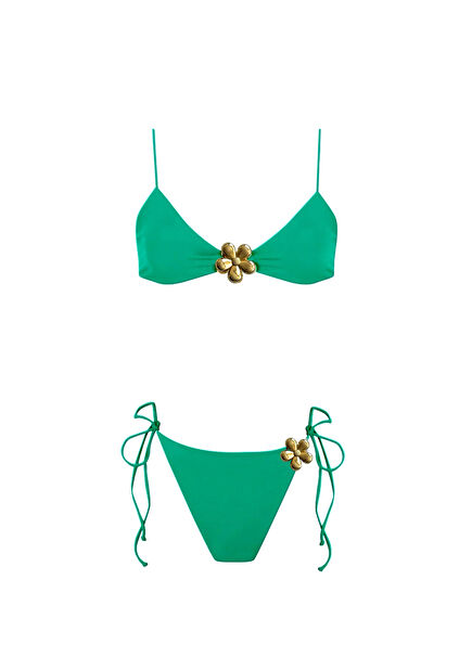 Flower Bomb Kendall Yeşil Kadın Bikini Takımı