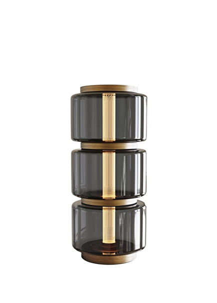 Drum Biscuit Glass Table Lamp