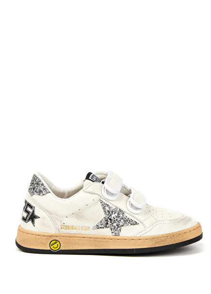Ball Star White Kids Leather Sneakers
