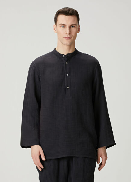 Sikander Lacivert Gömlek