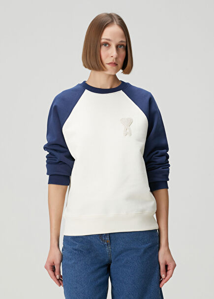 Lacivert Beyaz Sweatshirt