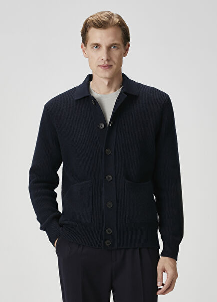 Lacivert Yün Hırka