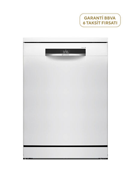 SMS6EKW63T Serie 6 White 6-Program Dishwasher
