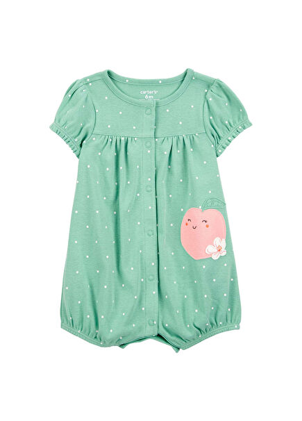 Green Baby Girl Short Jumpsuit