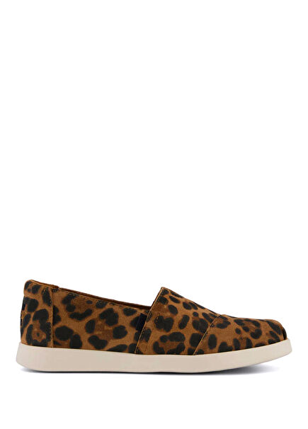 10022618 Alpargata Plus Leopar Desenli Süet Kadın Espadril