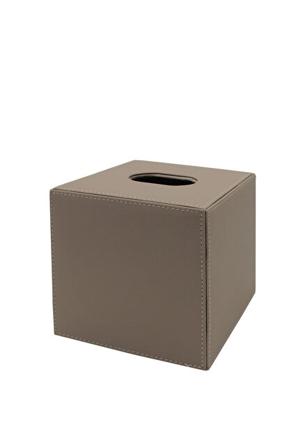 Green Cube Leather Napkin Box