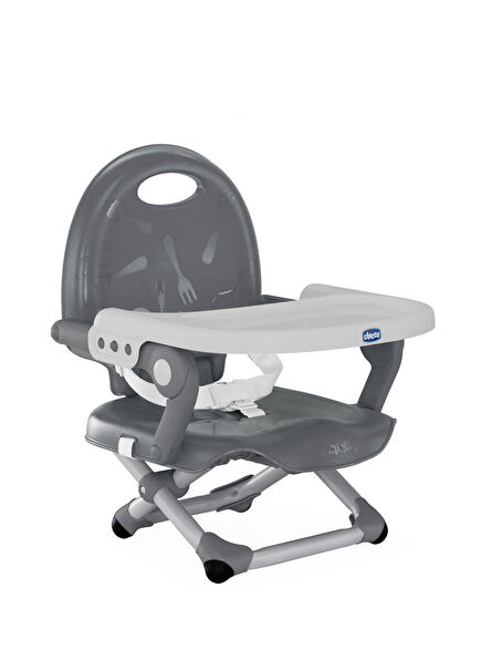 Pocket Snack Gri Portatif Yükseltici Mama Sandalyesi