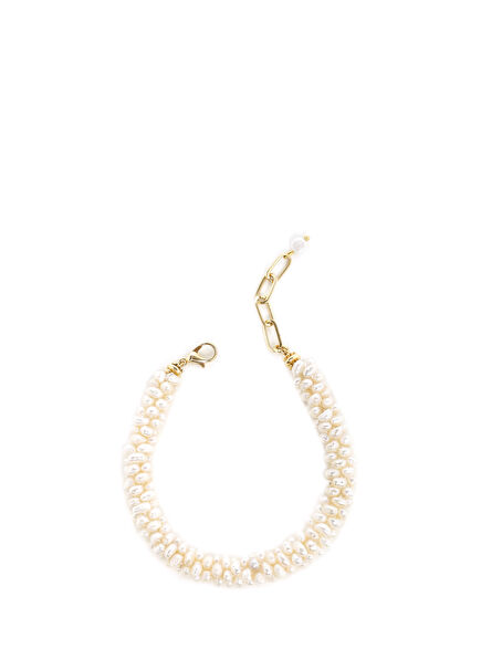 Liva Altın Kaplama İnci Bileklik