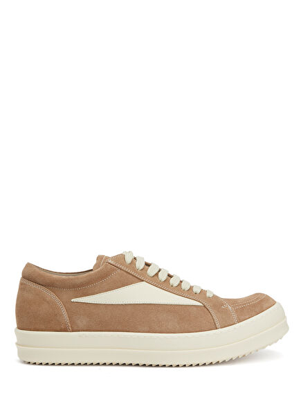 Beige Men's Leather Sneakers