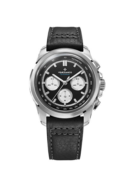 8221511-Bucintoro Kurmalı Otomatik Siyah Deri Erkek Kol Saati