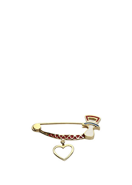 Heart Gold Baby Brooch