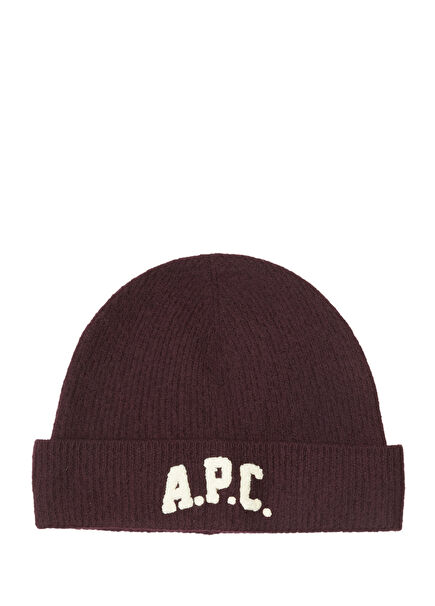 Burgundy Men's Wool Beanie