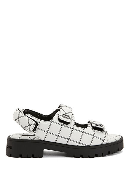 White Women's Leather Sandals