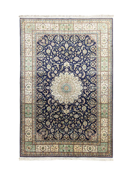 Sandine Medallion Patterned Silk Rug 184x268 cm
