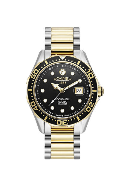 220858 47 85 50 Gray Gold Yellow Men's Wristwatch