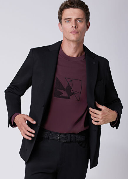 Siyah Örme Blazer