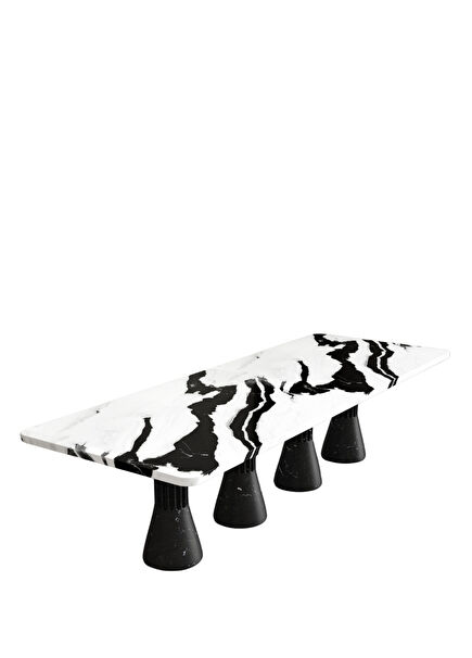 Clara Siyah Mermer Yemek Masası