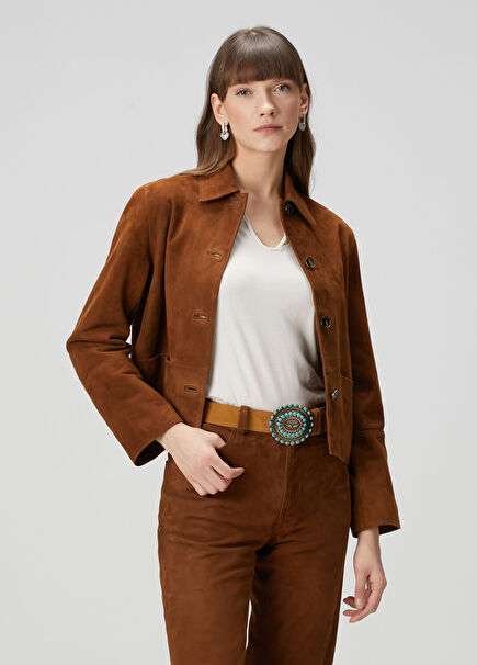 Kahverengi Süet Ceket