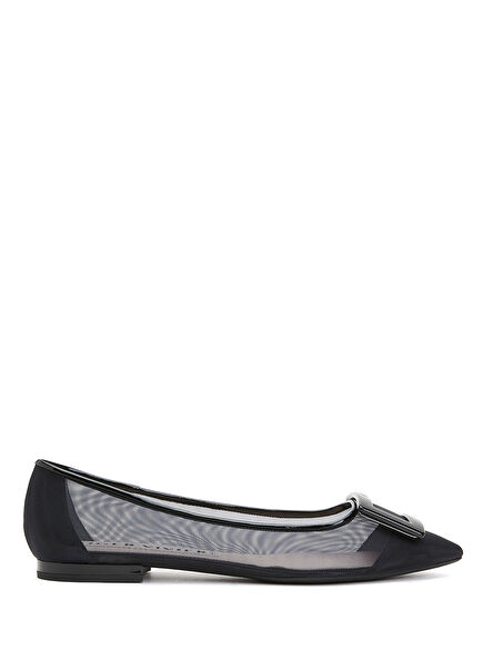 Black Buckles Women's Ballet Flats